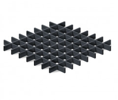 Грильято в сборе 120*120мм, алюминий Черный матовый Стандарт