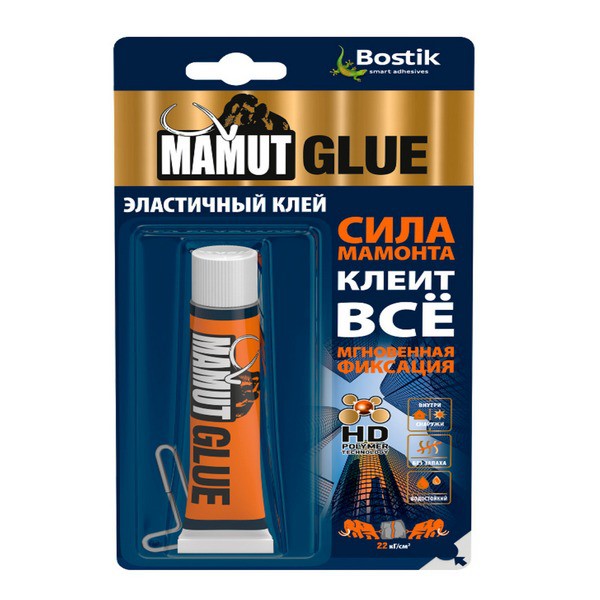 Клей монтажный Bostik MAMUT GLUE Супер-сильный гибридный белый 25мл