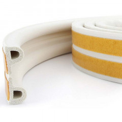 Уплотнитель самоклеящийся Р10 5,5x9мм, белый 10м