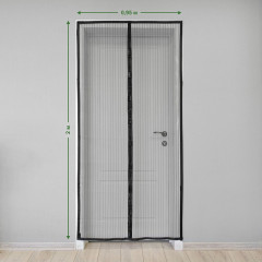 Сетка москитная на дверь с магнитами 0,95х2м, черная Nadzor MSN020MPB