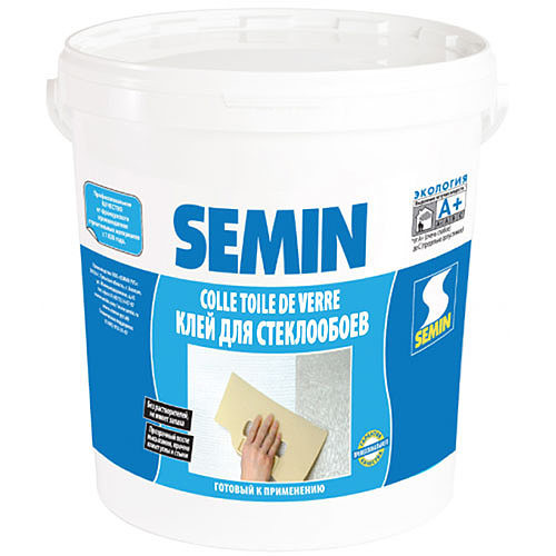 Клей готовый для стеклообоев Toile De Verre 20кг, Semin