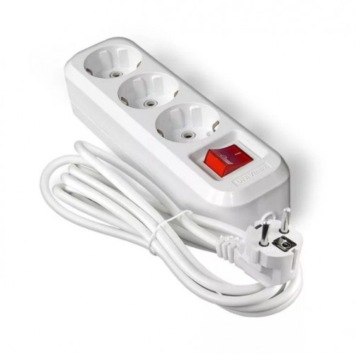 Удлинитель 3х3м с заземлением с выключателем 13А IP20 S-303 ПВС 3*1 UNIVersal