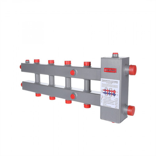 Гидроразделитель с коллектором 5 контуров до 70 кВт горизонтальный Valtec VTc.100.SH.070605