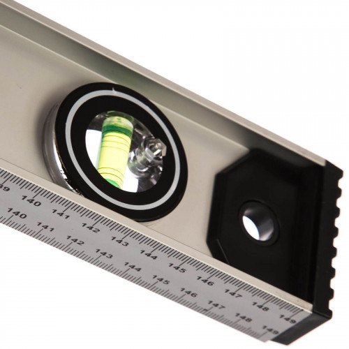 Уровень Бибер Профи алюминиевый двутавровый ударопрочный 3 глазка, 150см (40306)