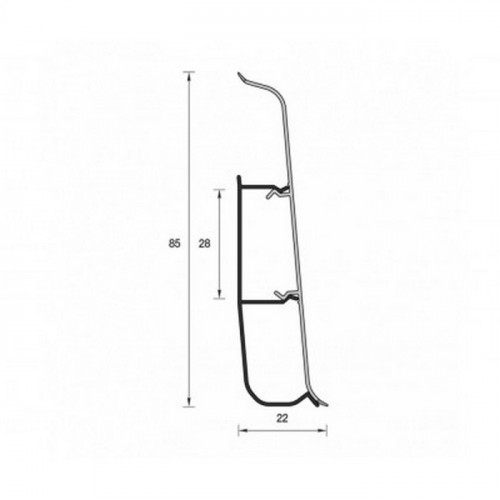 Плинтус Ideal Deconika 85, 291 Орех, 2200х85х21