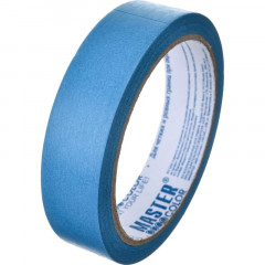 Лента малярная Master Color 24мм x 25м синяя, термостойкая, УФ защита, 30-6132