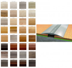 Стык 38х900мм Вишня Деревенская алюминиевый Русский профиль