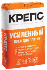 Клей для плитки и камня КРЕПС Усиленный, класс С1 Т, 25 кг