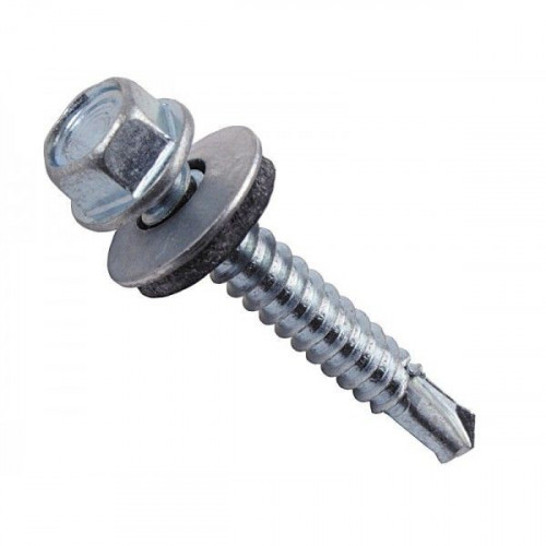 Саморез 4,8х60 кровельный сверло, цинк, 1шт.