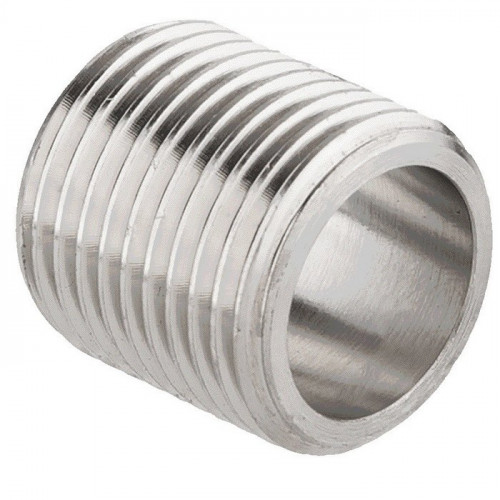 Ниппель латунный 1/2" полнорезьбовой, наружная/наружная резьба Aqualink 04486
