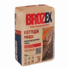 Цементно-песчаная смесь Brozex М-100 Коттедж Зимний, 25 кг