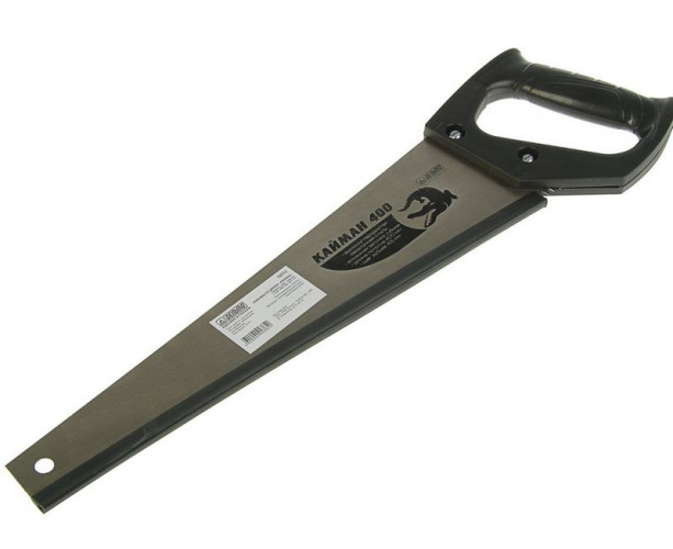 Ножовка по дереву 400мм, средний зуб, шаг 4,5мм, трапецивидное полотно Кайман Дельта 10312