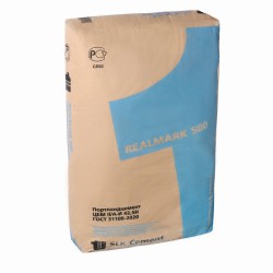Цемент II/A-И 42,5 Н, 35кг Сухой Лог (Синий мешок Realmark 500)