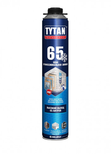 Пена монтажная профессиональная Tytan 65 зимняя до -20 градусов 750 мл