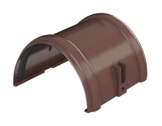 Соединитель желоба ПВХ, Коричневый 125/82 Технониколь 359459