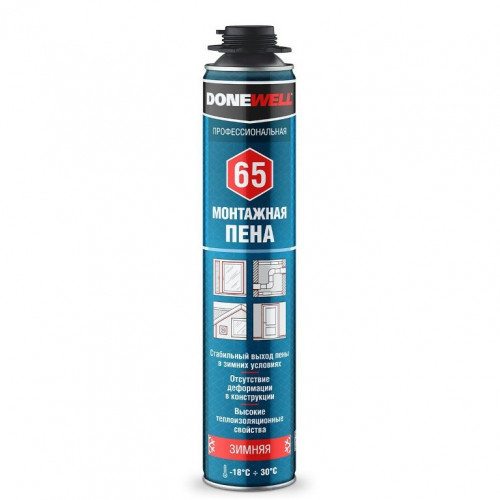 Пена монтажная профессиональная зимняя DONEWELL PRO 65 (1000мл/850гр)