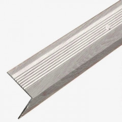 Угол 25х25х900мм Ясень Серый алюминиевый Русский профиль