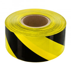 Лента сигнальная оградительная 75мм*200м желто-черная