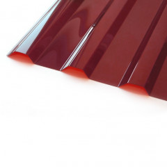 Поликарбонат трапеция МП/С-20 2000х1150х0,8мм (Гранат) Новаттро СафПласт