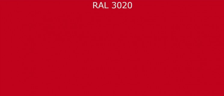 Лист плоский стальной ПЭ RAL 3020 красный 0,45х1250х2500мм