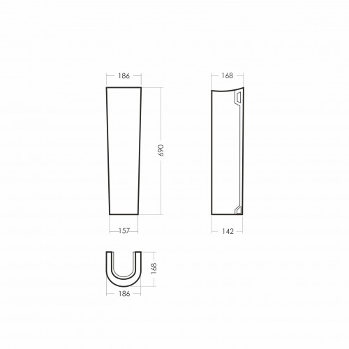 Пьедестал Аттика напольный белый SANITA