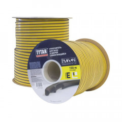 Уплотнитель самоклеящийся E150 9х4мм, черный Tytan 150м