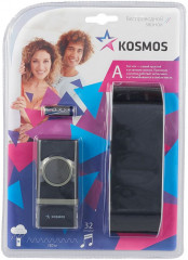 Дверной звонок беспроводной 32 мелодии 150м черный KOC_AG510B Космос