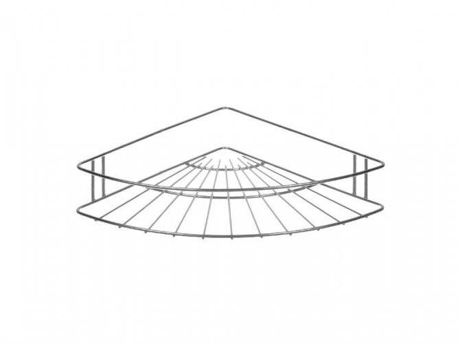 Полка для ванной угловая 1 ярус, хром