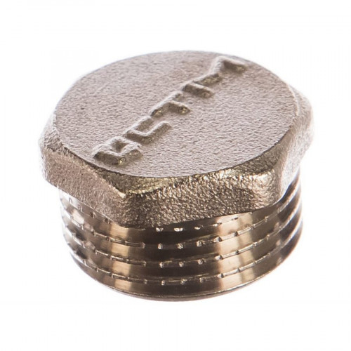 Заглушка латунная 1/2" наружная резьба СТМ CRCM0012