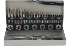 Набор метчиков и плашек 32 предмета (M3/М4/М5/М6/М8/М10/M12) Бибер 90221