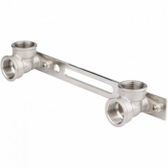 Комплект настенный для смесителя 1/2"-1/2", водорозетка латунная Aqualink 04510
