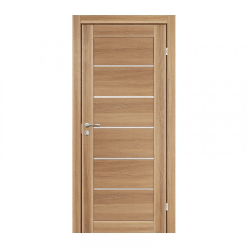 Дверь из экошпона со стеклом без притвора 800*2000мм Канзас дуб золотистый Олови