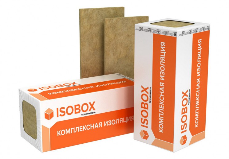 Теплоизоляция ISOBOX ВЕНТ 80кг/м3 (50*600*1200) 6шт. 4,32м2 (0,216м3) ТехноНИКОЛЬ