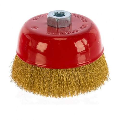 Щетка-крацовка чашечная 125мм*М14, латунная проволока, для УШМ T4P 2302023