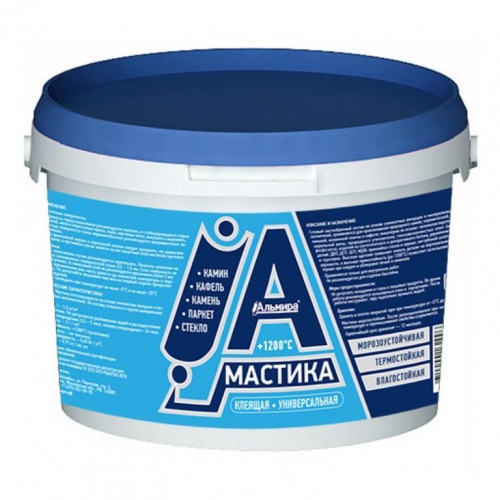 Мастика термостойкая универсальная клеящая , 1.5кг Альмира