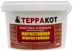 Мастика жаростойкая клеящая, до +1100С, Терракот 2,5 кг