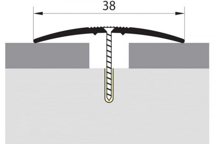 Стык 38х1800мм Дуб Дымчатый алюминиевый Русский профиль