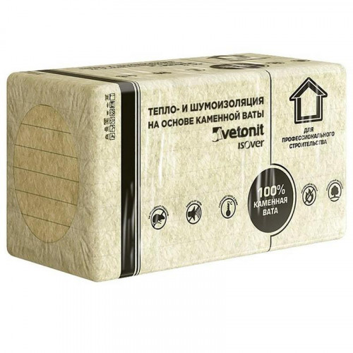 Утеплитель ISOVER Оптимал 35кг/м3 (100*600*1000) 4шт. 2,4м2 (0,24м3)