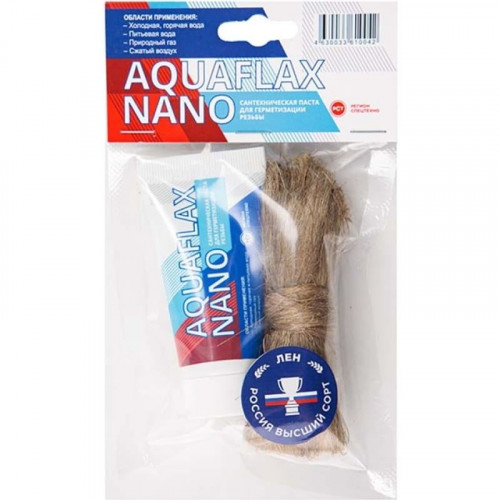 Паста уплотнительная для льна Aquaflax nano тюбик 30г + лен 15г