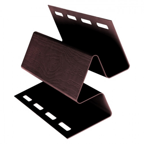 Внутренний угол для сайдинга 3000мм, темный дуб Grand Line