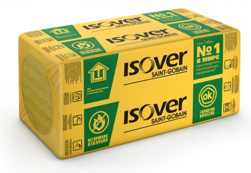 Теплоизоляция ISOVER Лайт (100*600*1200) 4шт. 2,88м2 (0,288м3), 38кг/м3
