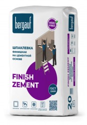 Шпатлевка цементная финишная белоснежная Bergauf Finish Zement 20 кг
