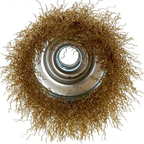 Щетка-крацовка чашечная 75мм*М14, витая стальная проволока, для УШМ Vertextools 12300-075