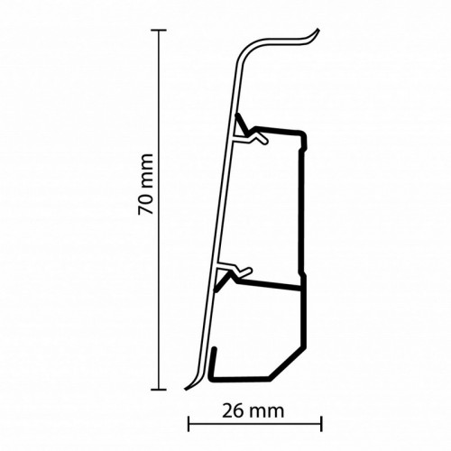 Плинтус Arbiton INDO 70, 133 Оксфорд, 2500х70х26мм