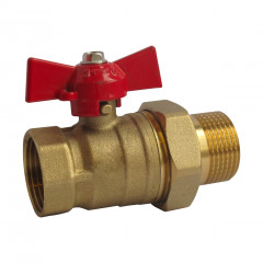 Кран шаровой 3/4 дюйма, рукоятка бабочка, американка