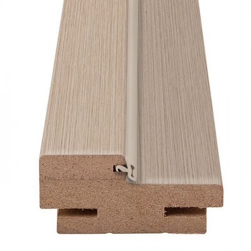 Комплект дверной коробки из экошпона без порога с уплотнителем 32х70мм беленый дуб Олови