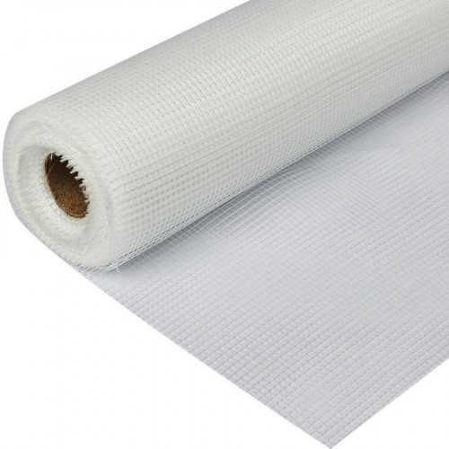 Сетка стеклотканевая фасадная 5х5мм (1х50м) 160 г/м2 белая Рубикон-160 2000Н