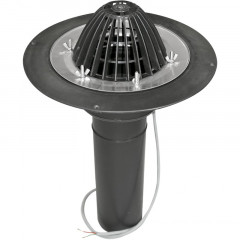 Воронка с обжимным металлическим фланцем с обогревом 110х450мм ВФО Технониколь 231242