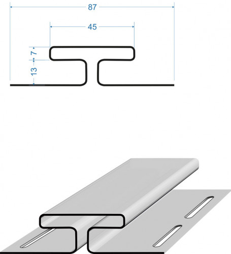 Н-профиль соединительный для винилового сайдинга 3050мм, персик Деке PREMIUM