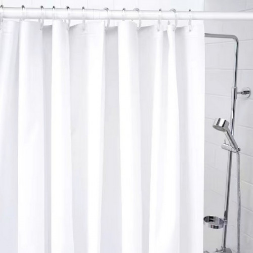 Штора для ванной 180*200см Жаккард, 12 колец, полиэстер с утяжелителем, 104235